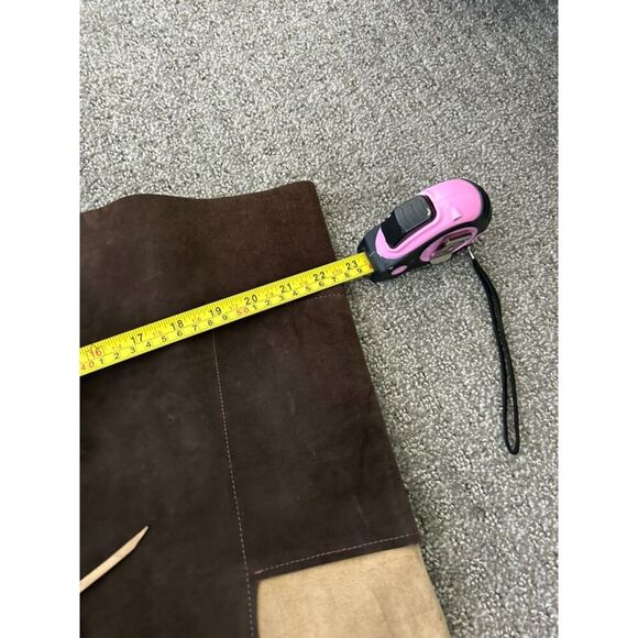 VINTAGE 60's EXCELSIOR Genuine Leather Spain Vest w Tassels Brown Tan Size Med - Picture 12 of 15